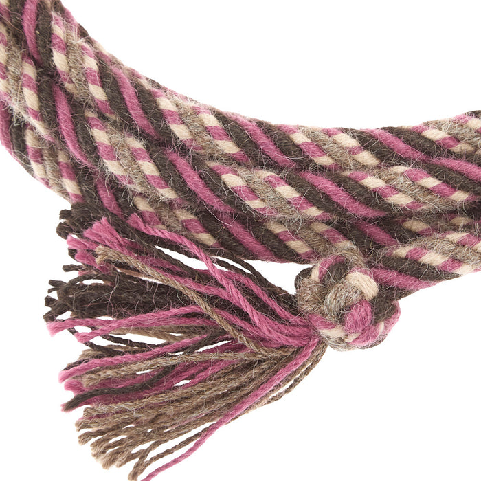 T3 Weavers 5/8 inch by 22 feet Pink and Brown 100% Alpaca Mecate Reins