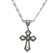 Antique Silver and Copper Cross Necklace