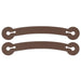 Curved Spur Tie Downs - Brown - Large/XLarge