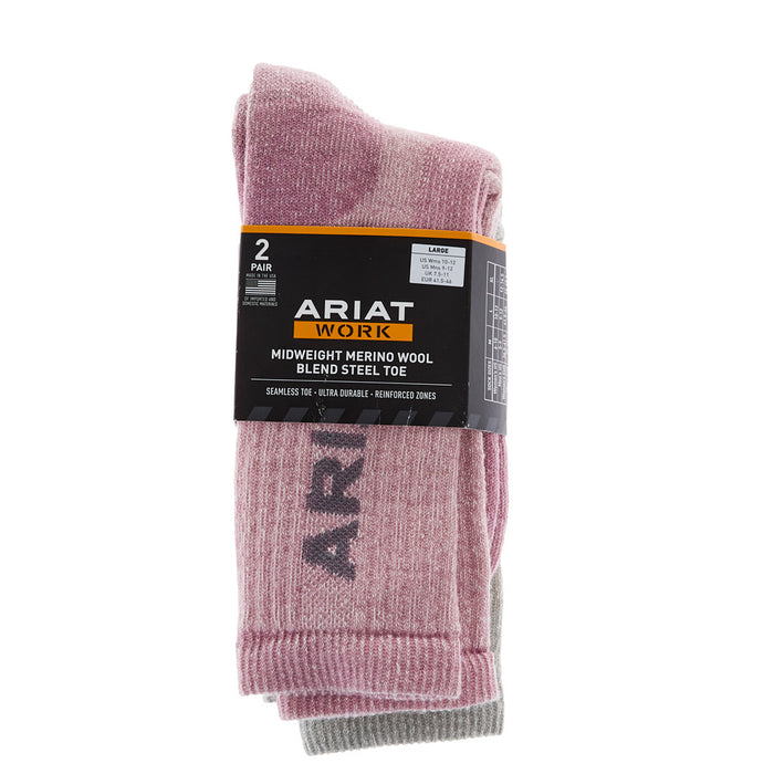 Nester Hoisery Midweight Steel Toe Merino Wool Crew Socks