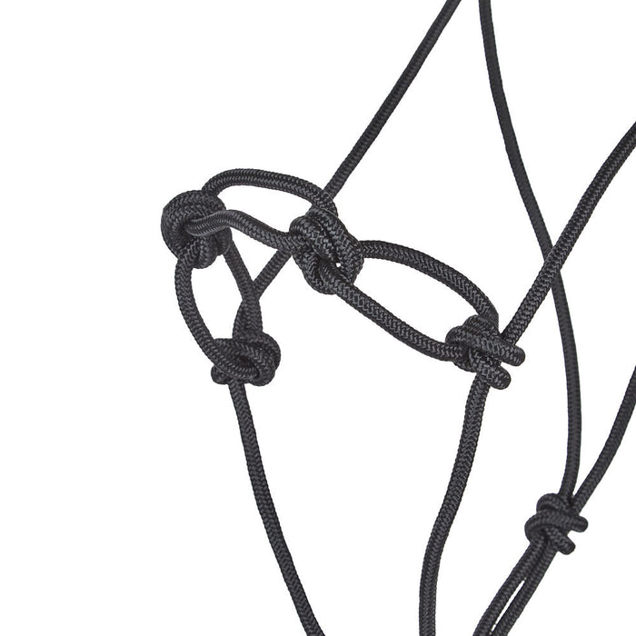 Yoder Equine Products Chain Knot Rope Halter with Atatched Lead Rope