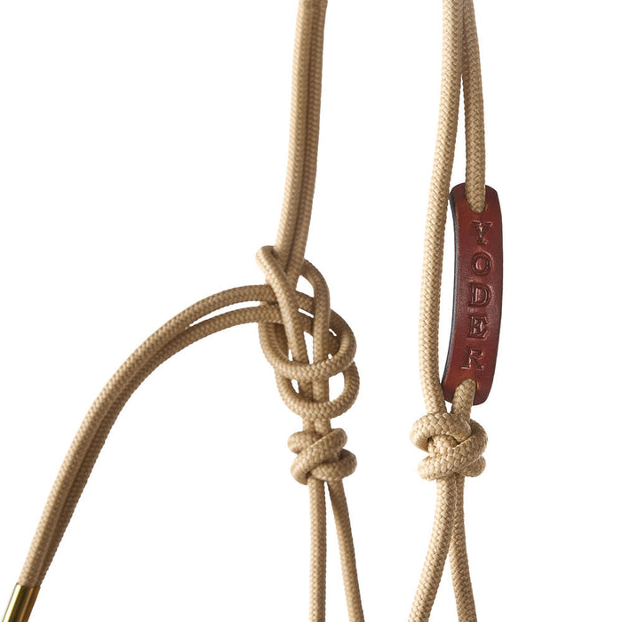 Yoder Equine Products Chain Knot Rope Halter with Atatched Lead Rope