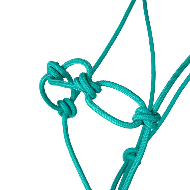 Yoder Equine Products Chain Knot Rope Halter with Atatched Lead Rope
