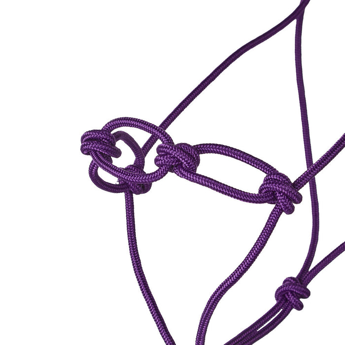 Yoder Equine Products Chain Knot Rope Halter with Atatched Lead Rope