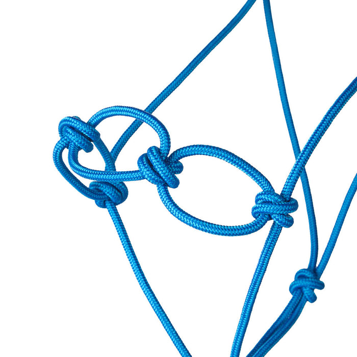 Yoder Equine Products Chain Knot Rope Halter with Atatched Lead Rope