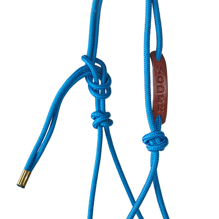 Yoder Equine Products Chain Knot Rope Halter with Atatched Lead Rope