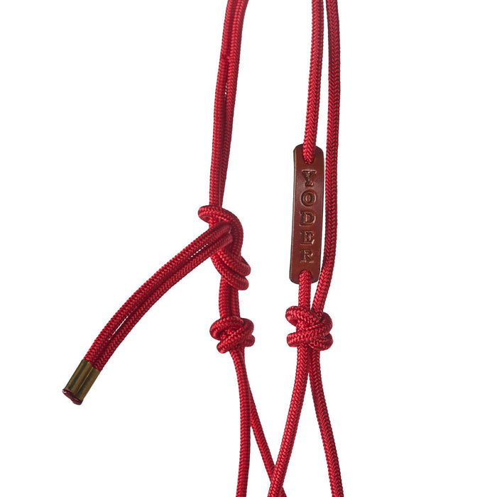 Yoder Equine Products Chain Knot Rope Halter with Atatched Lead Rope