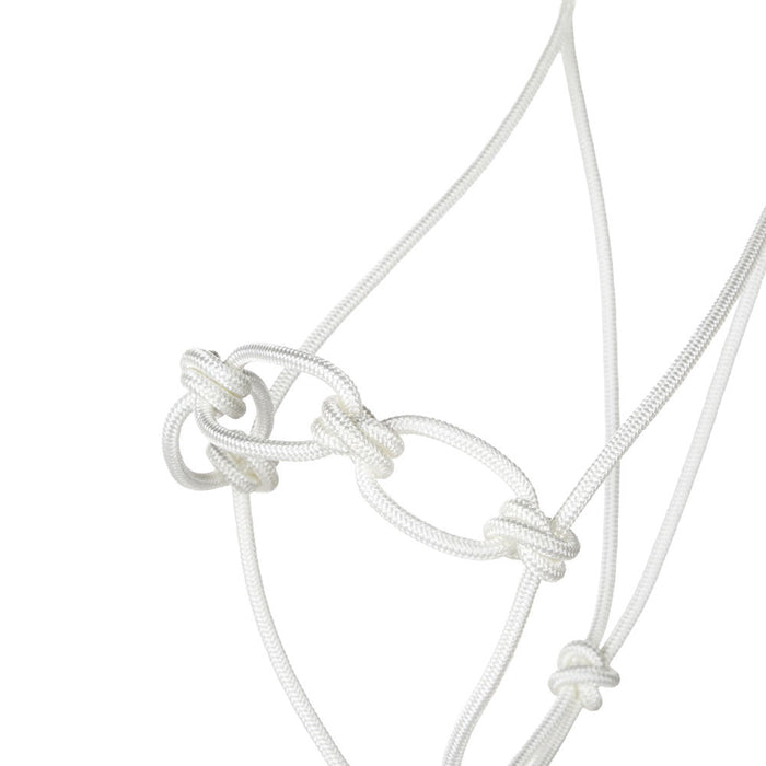 Yoder Equine Products Chain Knot Rope Halter with Atatched Lead Rope
