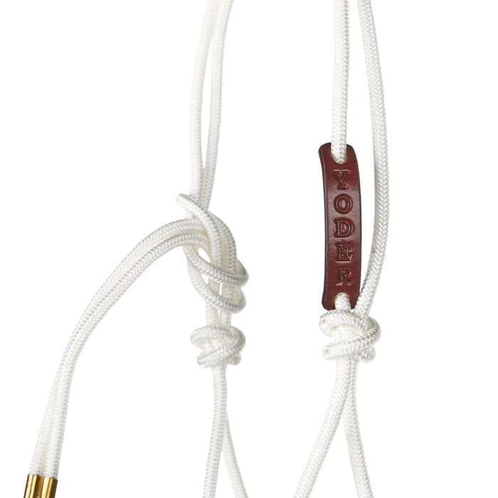 Yoder Equine Products Chain Knot Rope Halter with Atatched Lead Rope
