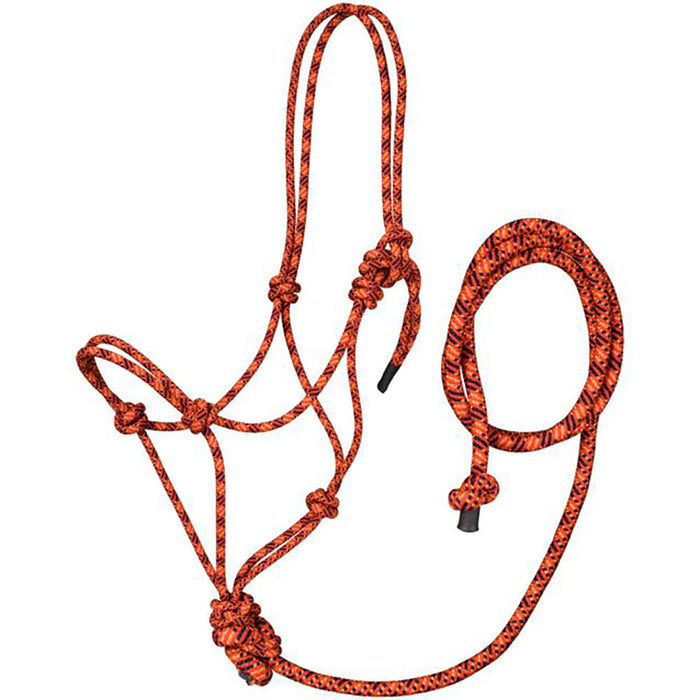 Tri-Colored Rope Halter with Lead Rope