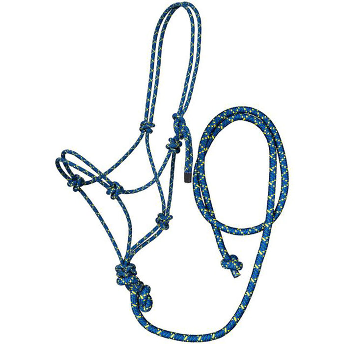 Tri-Colored Rope Halter with Lead Rope
