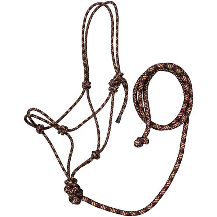 Tri-Colored Rope Halter with Lead Rope