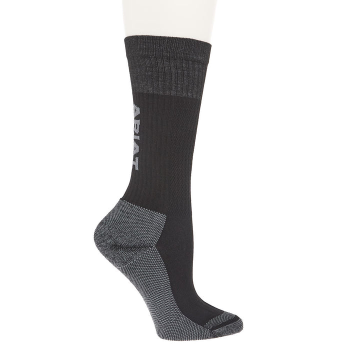 Ariat Kid`s VentTEK Black OTC Socks 2 Pack