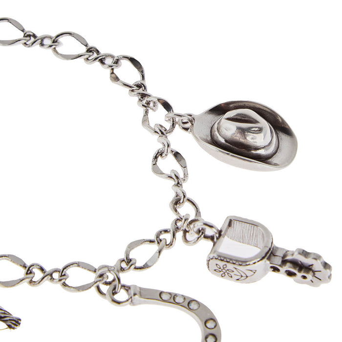 Western Silver Charm Bracelet