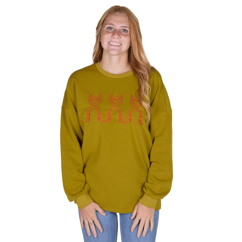 2 Fly Co. Chartreuse Luck Be Cowboy Pullover