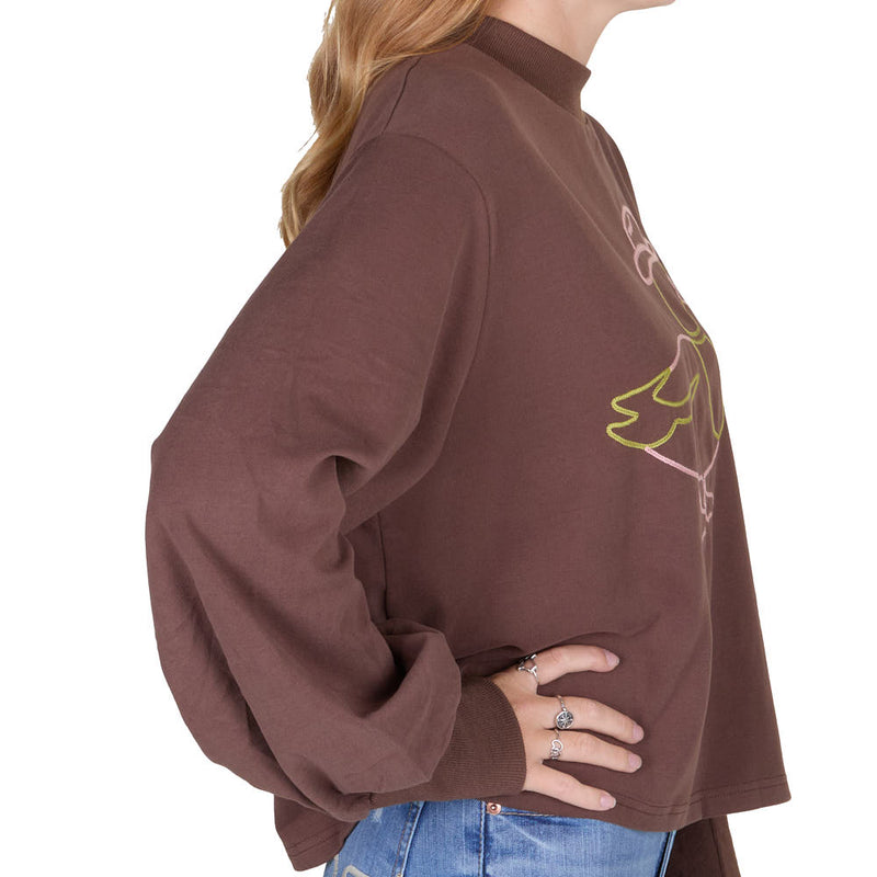 2 Fly Co. Women's Waddle Waddle West Brown Top