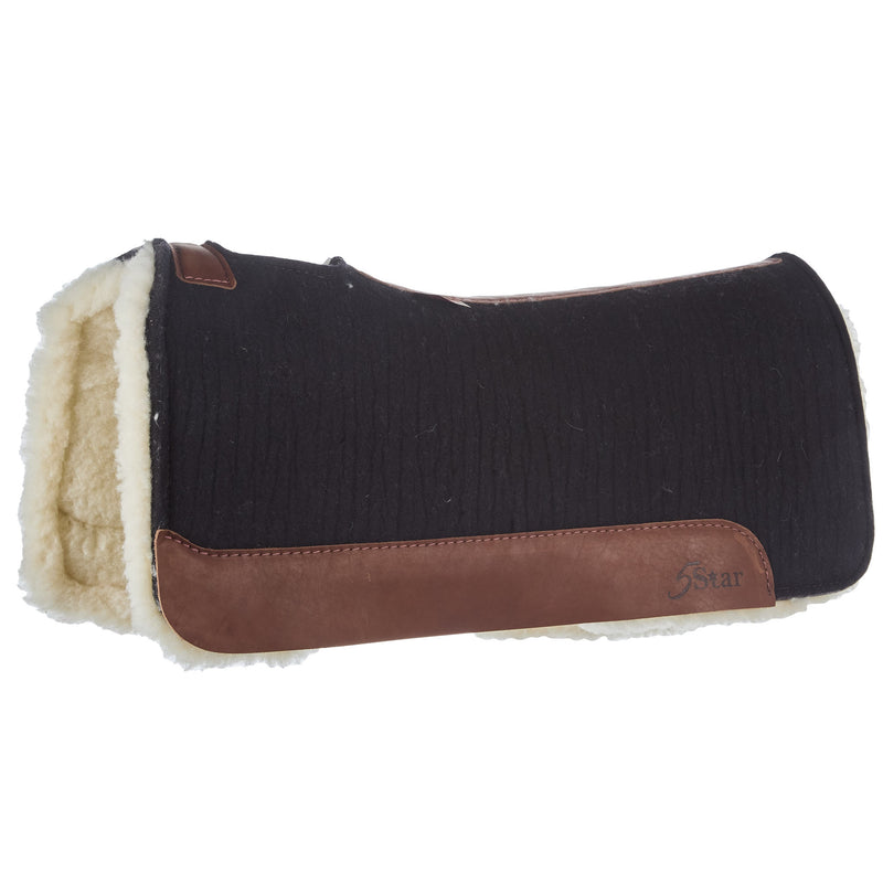 5 Star Equine Products Supplies Inc. All Around Black Felt Fleece Bottom Saddle Pad