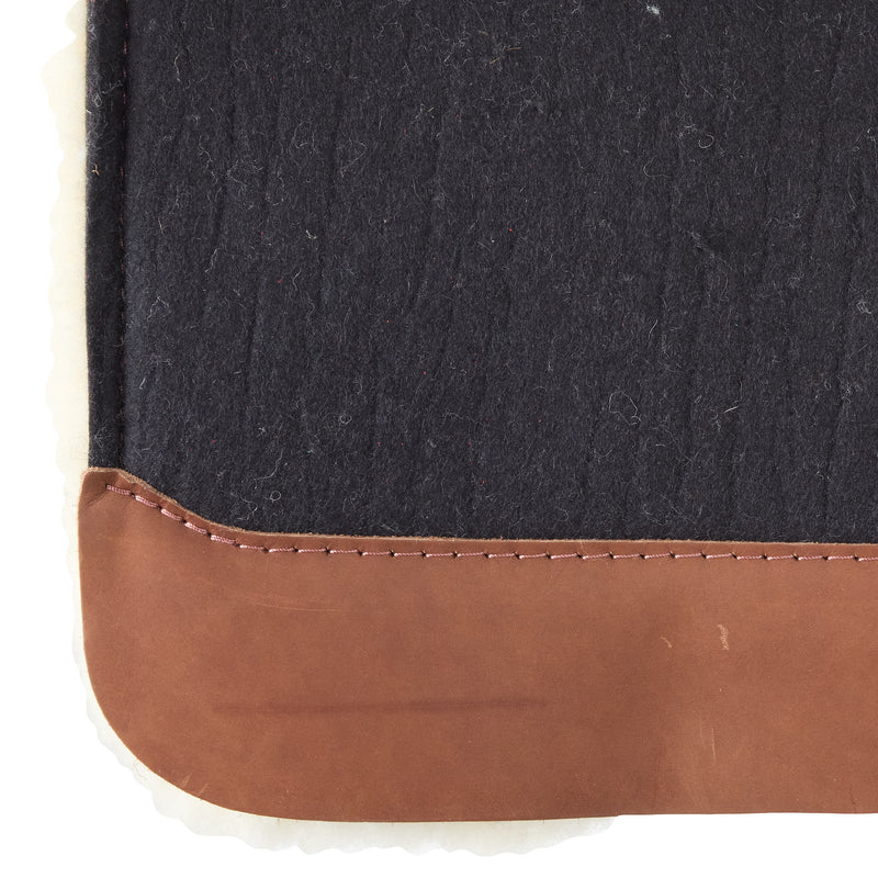 5 Star Equine Products Supplies Inc. All Around Black Felt Fleece Bottom Saddle Pad