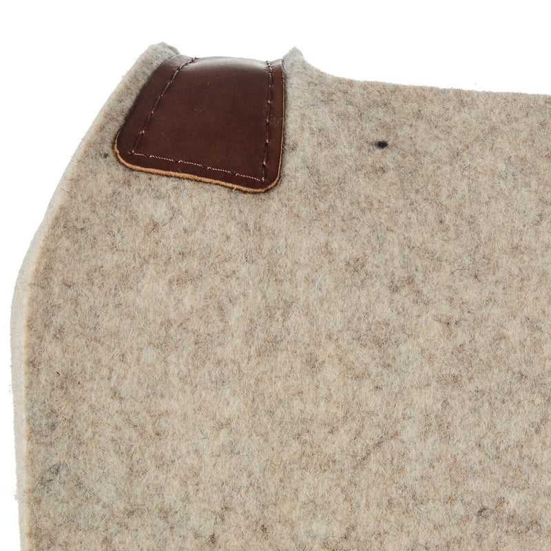5 Star Equine Products Supplies Inc. 7/8in All Around Natural Felt Saddle Pad with Turq Buckstitch