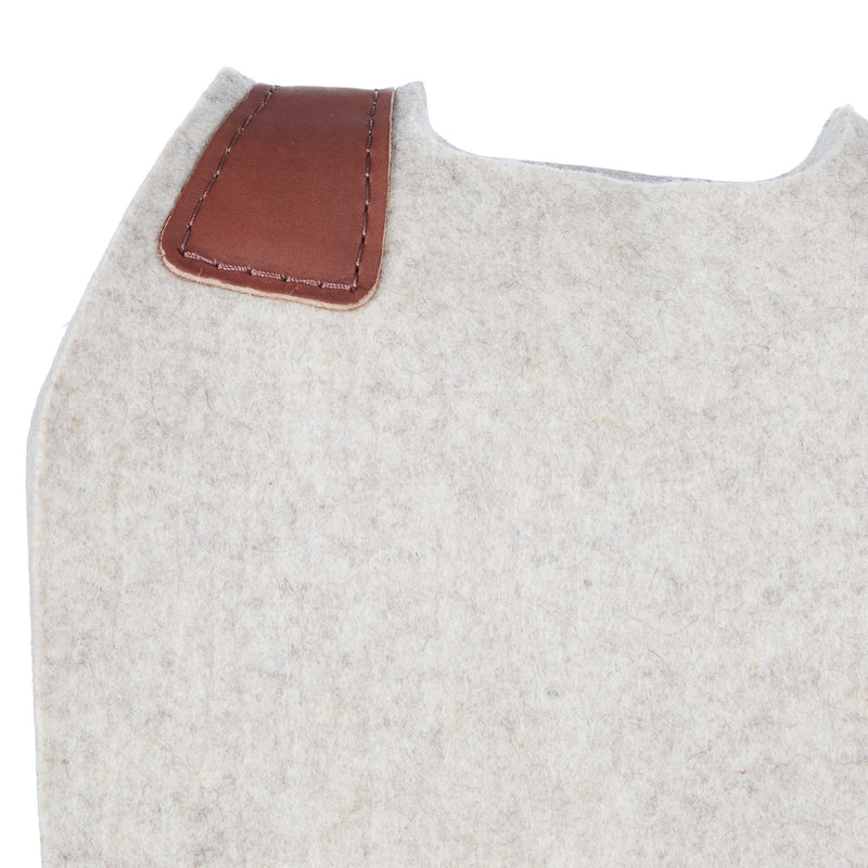 5 Star Equine Products Supplies Inc. 7/8in Natural Felt LCO Saddle Pad with Natural Cream Buckstitch