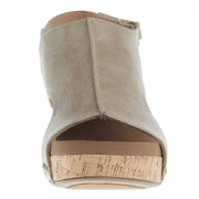 Corkys Footwear Women`s Carley Camel Smooth Wedge Sandal