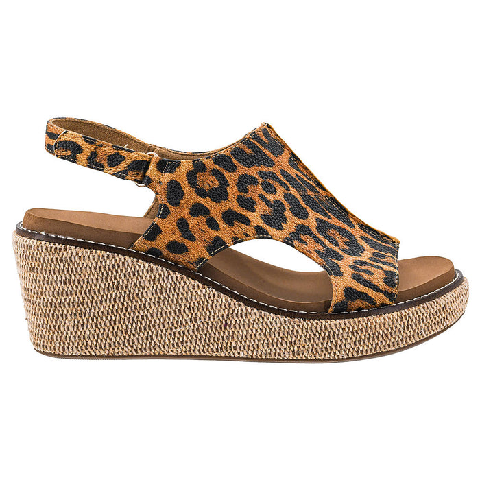 Corkys Footwear Women's Leopard Carly Wedge Sandal