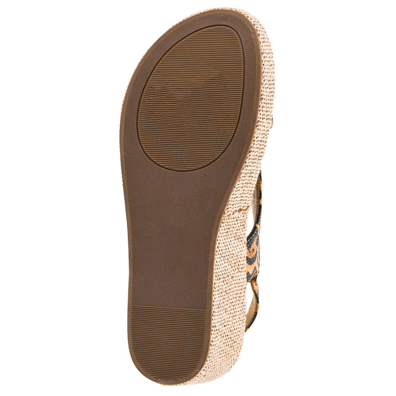 Corkys Footwear Women's Leopard Carly Wedge Sandal