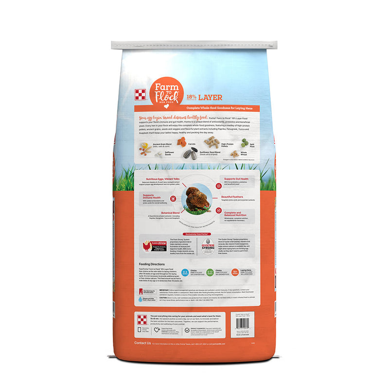 Purina Animal Nutrition Farm to Flock 18% Layer 50lb