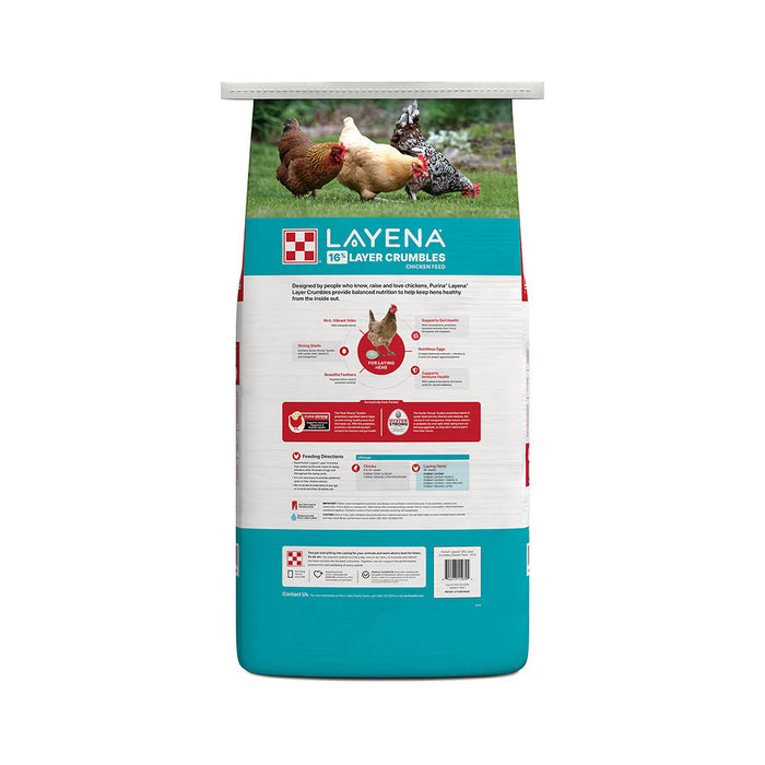 Purina Animal Nutrition Layena Crumbles 16% Layer Hen 25 LB