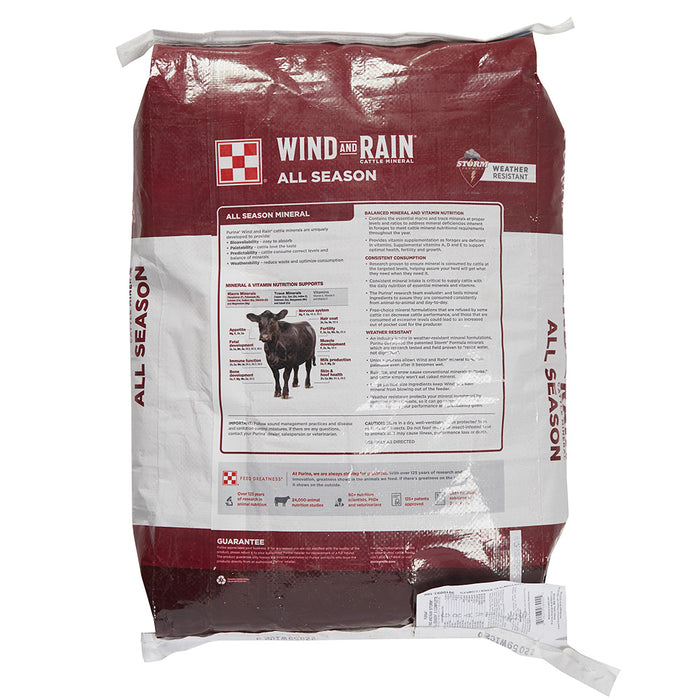 Purina Animal Nutrition Wind and Rain Storm Texas All Season 7.5 Complete Cattle Mineral