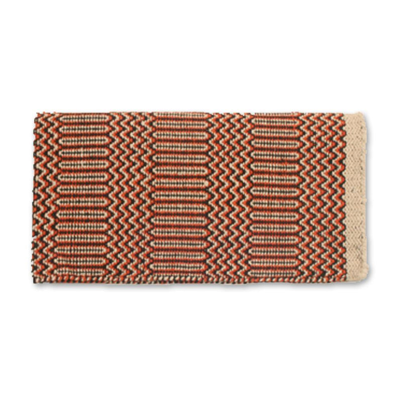 1340 7 Double Weave 32x64 Acrylic Blend Saddle Blanket Rust and Brown