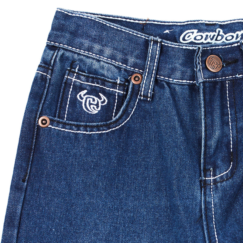 Cowboy Hardware Boy's Ghost Skull Embroidered Jeans