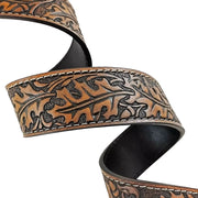 Men's Acorn Leaf Embossed Belt