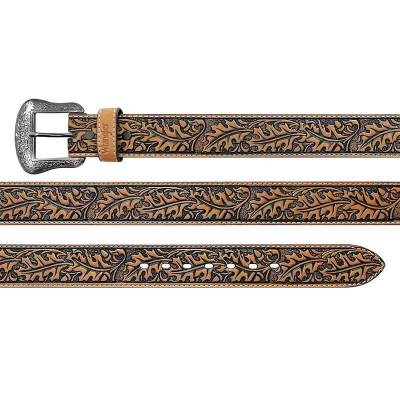 Gem Dandy Accessories Men's Acorn Leaf Embossed Belt
