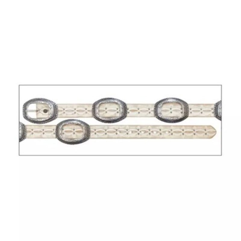 Wrangler Women's Distressed Embossed Concho Belt