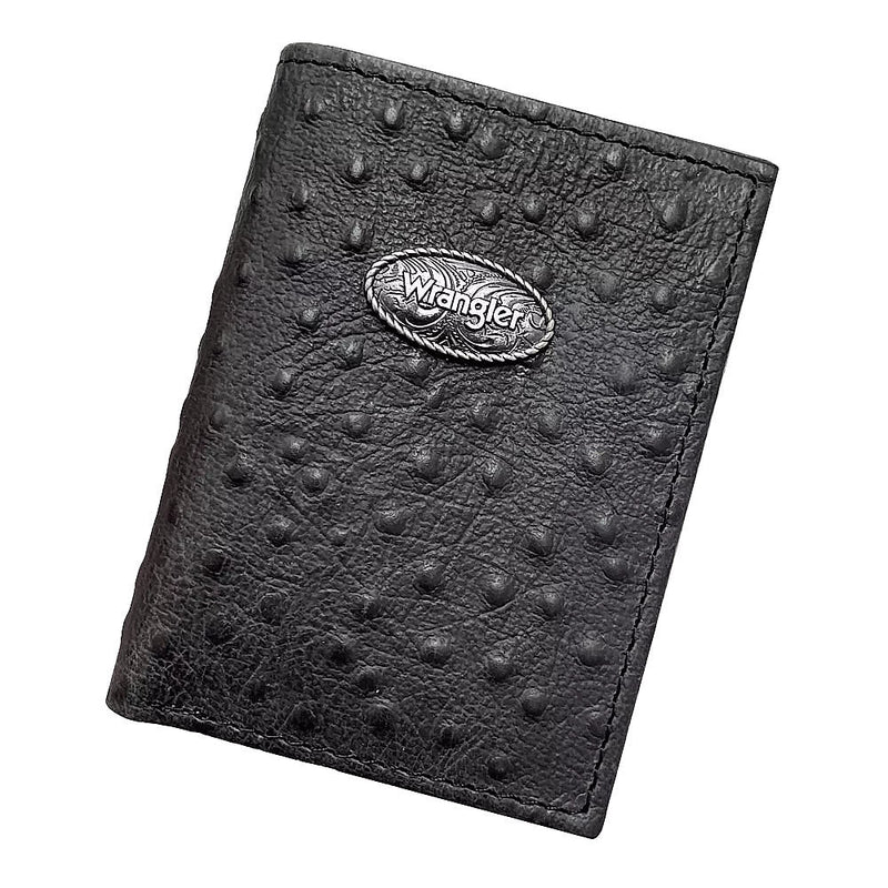Embossed Ostrich Trifold with Wrangler Concho