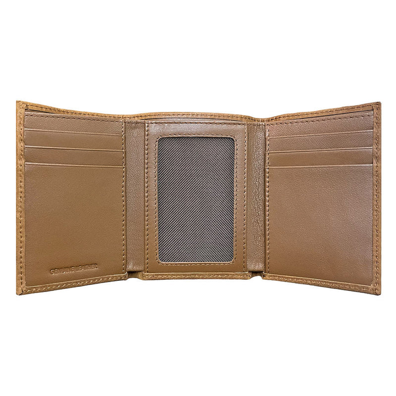 Work Buffalo Leather Western Accent Trifold