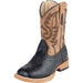 Infant Black Ostrich Print Cowboy Boots