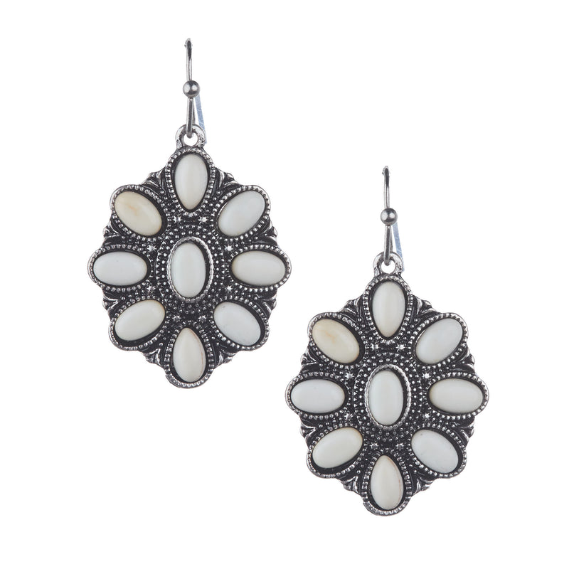 Faux Navajo White Stone Necklace Set