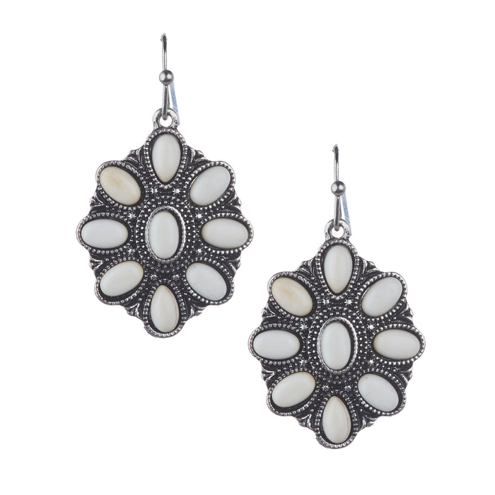 Faux Navajo White Stone Necklace Set