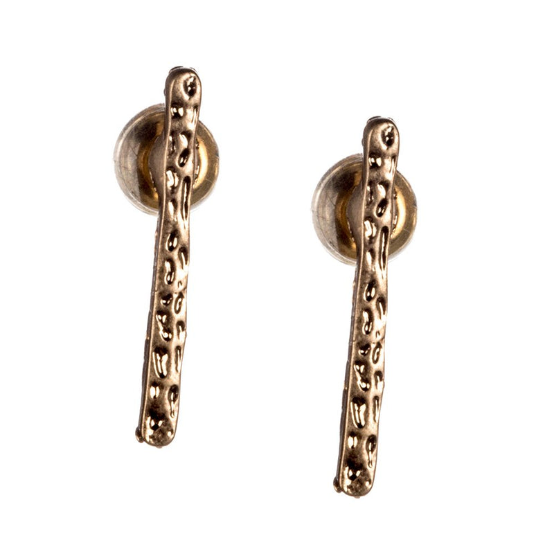 Gold Cow Skull And Stud Earrings Set