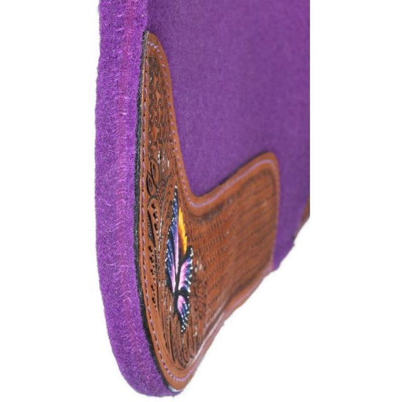 Tough 1 20X28 Butterfly Purple Felt Saddle Pad