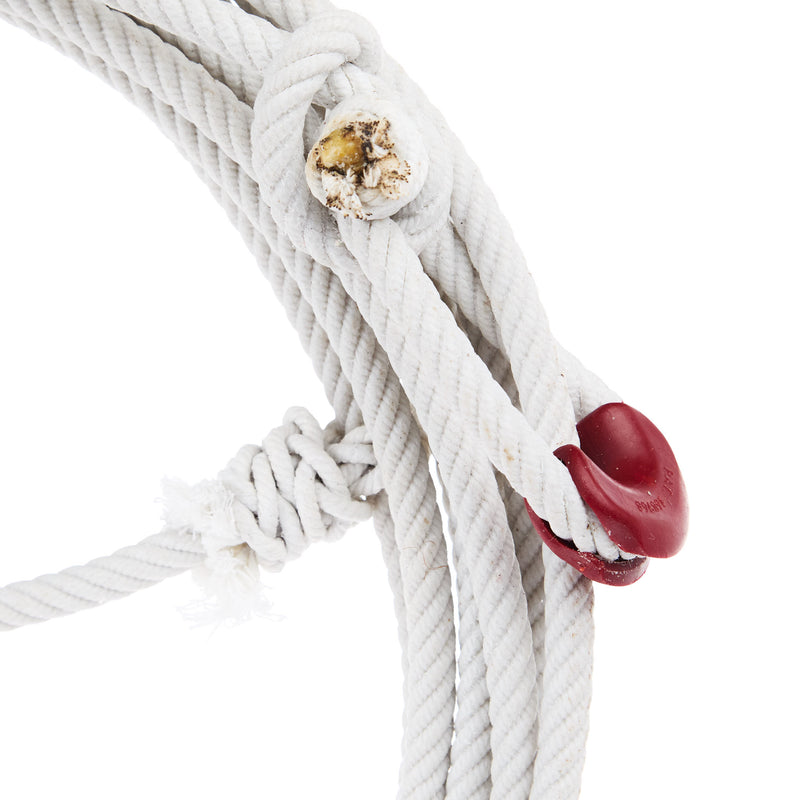310 Ranch Life Heel & Drag White Waxed Cotton 30ft Ranch Rope