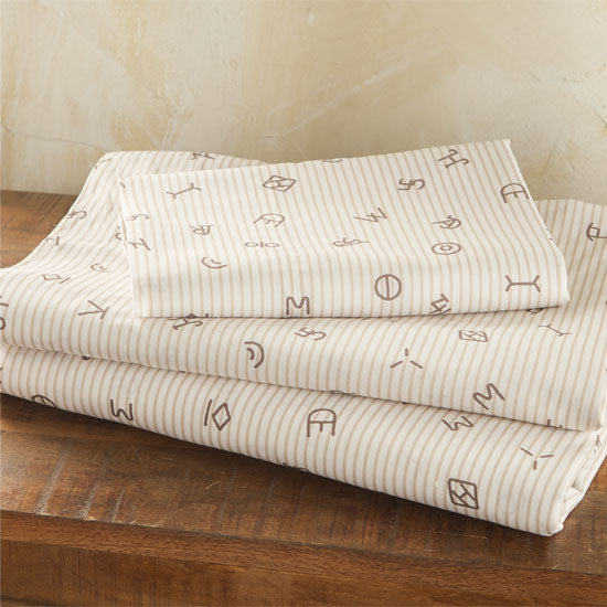 Rod's True Western Cattle Brands Ticking Stripe Sheet Set