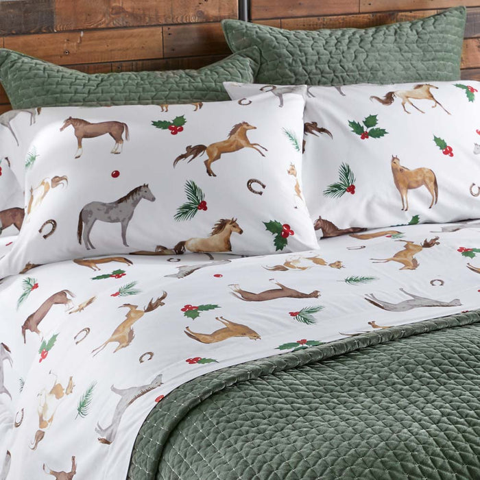 Rod's True Western Holly Horses Sheet Set