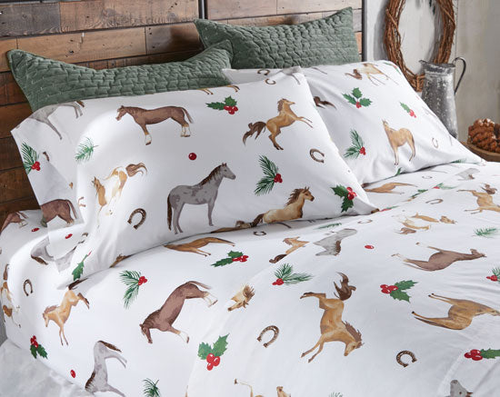 Rod's True Western Holly Horses Sheet Set