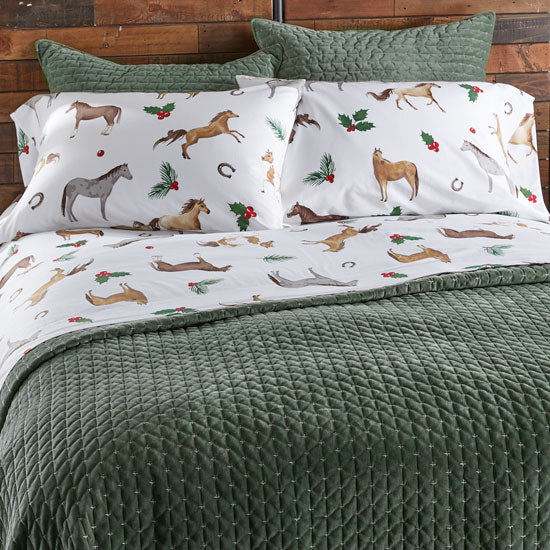 Rod's True Western Holly Horses Sheet Set