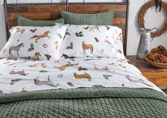Rod's True Western Holly Horses Sheet Set