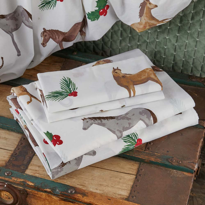 Rod's True Western Holly Horses Sheet Set