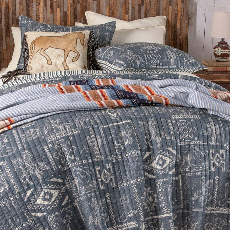 Rod's True Western Westward Trail Denim Quilt